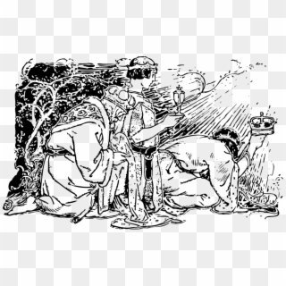 Three Kings Magi Three Wise Men Gold Incense Myrrh - Three Wise Men Drawing Clipart