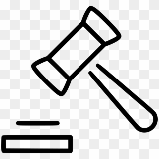 Gavel White Png - Decision White Icon Clipart