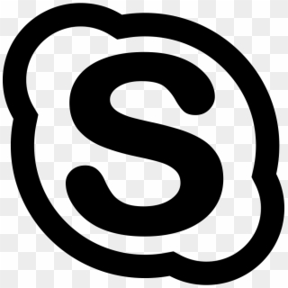 Skype Logo White Png - Skype Icon Png Black Clipart