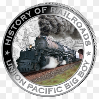 History Of Railroads “union Pacific Big Boy” Silver - Locomotive Clipart