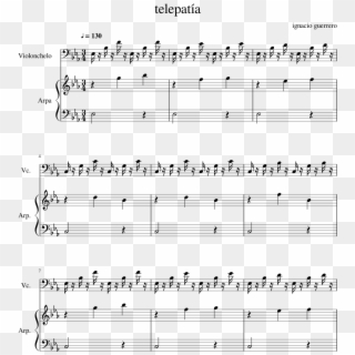 Telepat A Arpa Y Violonchelo Sheet Music For Cello, - Answer Me The Band's Visit Sheet Music Clipart