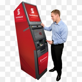Customer Using An Atm Image - Interactive Kiosk Clipart