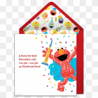 Elmo Scribble Online Invitation Clipart