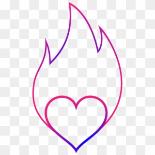 Heart Flame Logo Emblem Congratulation Design - Flame Clipart