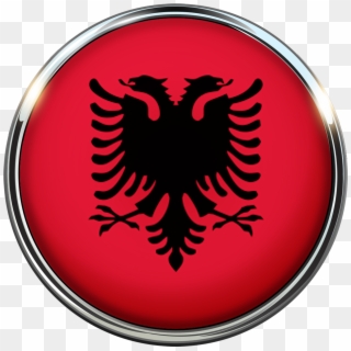 Albania Flag Circle, Backgrounds Textures - Albanian Flag Clipart