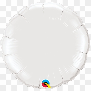 18" Circle White Foil - Qualatex Clipart