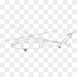 Military Blackhawk Helicopter Chopper Vehicle - Helicopter Rotor Clipart