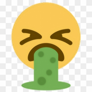 Disgusted Face Emoticon - Vomit Emoji Transparent Background Clipart