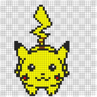 Jumping Pikachu Perler Bead Pattern / Bead Sprite - Pixel Art Pikachu Tekenen Clipart