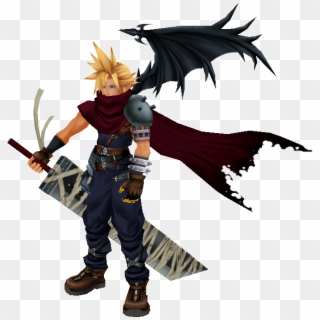 The Demon Like Design Of Cloud Is Read Eh For Some - Cloud Kingdom Hearts 1 Design Clipart