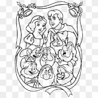 Snow White And 7 Dwarfs Coloring Pages Clipart