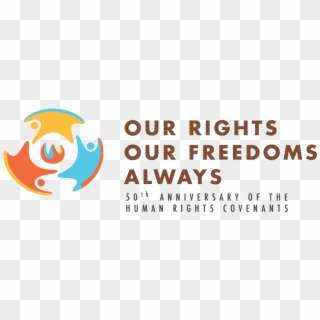 Campaign Logo With "50th Anniversary Of The Human Rights - Our Rights Our Freedoms Always Poster Clipart