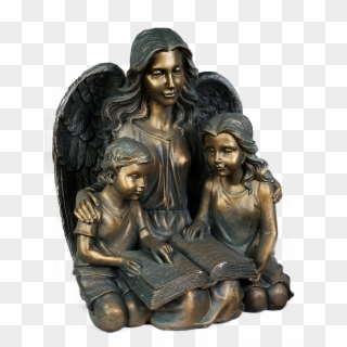 Angel Reading To Kids - Statue Clipart