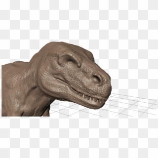 Close Up Look Of The Head Of The T-rex Model - T Rex Head Mudbox Clipart
