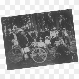 Henry Biking With Group - Photograph Clipart