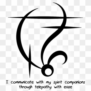 I Communicate With Spirits Easily Spiritual Symbols, - Calligraphy Clipart