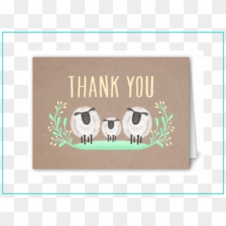 Baby Shower Thank You Wording Transparent Background - Sheep Thank You Cards Clipart
