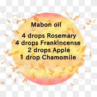 Mabon Oil Recipe I Found And Made An Image For - Illustration Clipart