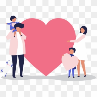 Family Love - Heart Clipart