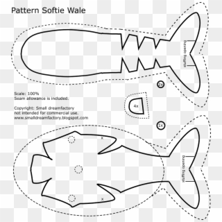 Free Pattern Softie Whale - Whale Doll From Felt Clipart