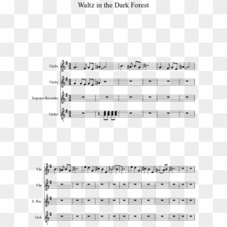 Waltz In The Dark Forest Sheet Music 1 Of 2 Pages - Knights Of Cydonia Notes Clipart