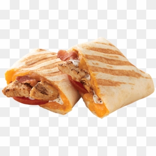 Cheddar, Bacon, Ranch, Chicken Grilled Wrap - Fast Food Clipart