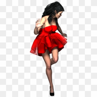 Lady Elf Red Dress Girl Woman 1073734 - Black Girls In Red Png Clipart