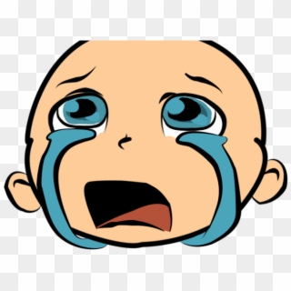 Crying Face Clipart - Crying Baby Face Cartoon - Png Download