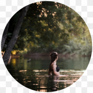 Siren-circle - Woman Swimming In Creek Clipart