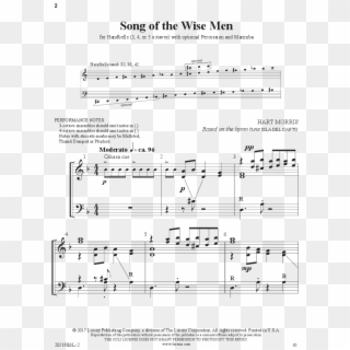 Wise Men Thumbnail - Sheet Music Clipart