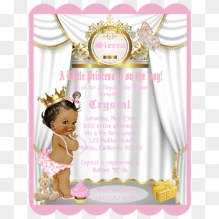 Little Princess African American Keepsake Baby Shower - Picture Frame Clipart