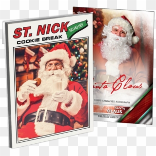 Santa Claus Signs Autographs For Topps And Mrs - Santa Claus Clipart