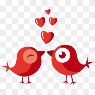Love Valentines Day Romance Wallpaper - Valentines Day Love Birds Clipart