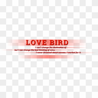 20170801 - Love Birds Text Png Clipart