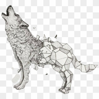 Wolf Sticker - Tattoo Moitier Geometrique Clipart