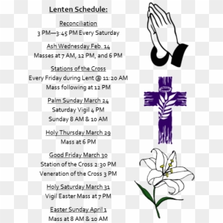 Lenten Schedule - Holy Thursday 2018 Clipart
