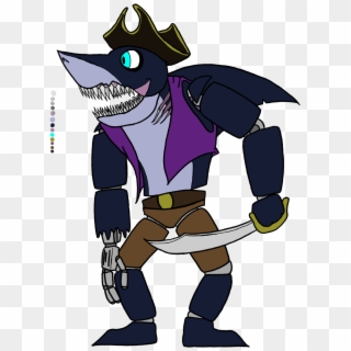 Laddon The Pirate Captain Megalodon By Ecn13000 - Cartoon Clipart