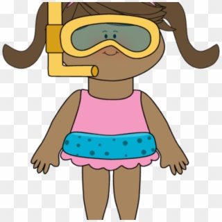 Banner Royalty Free Download Swim Goggles Clipart - Kids Beach Clipart - Png Download