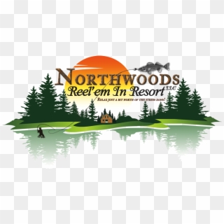 Northwoods Reel'em In Resort - Illustration Clipart