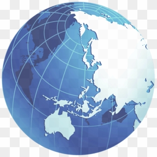 Globe Map Blue - Mundo Esferico Png Clipart