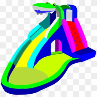 Bouncy Castle Water Slide Pool Vector Clip Art - Png Download