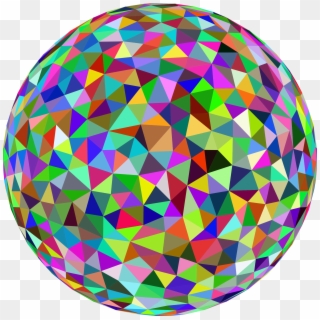 This Free Icons Png Design Of Prismatic Low Poly Sphere - Circle Clipart