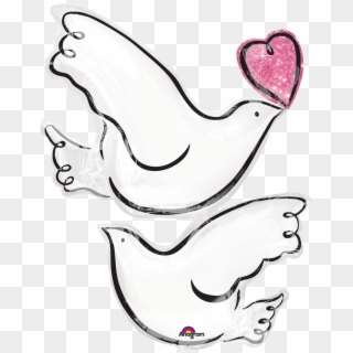 Wedding Doves - Illustration Clipart