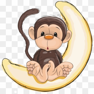 Gorilla Clipart Wild Animal - Baby Cute Cartoon Monkey - Png Download