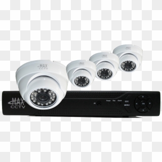 Max Plex4tk2 Hd Tvi 4 Cameras With Varifocal Lens Security - Security Camera System .png Clipart