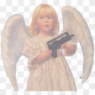 Clip Download Pastel Gun Interesting Art Dreamy Edgy - Angel With Gun Png Transparent Png