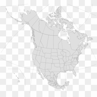Blank Map Of North America Png - North America Countries And Capitals Map Clipart