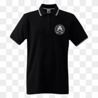 Logo Black/white - Black Polo Shirt With White Collar Clipart