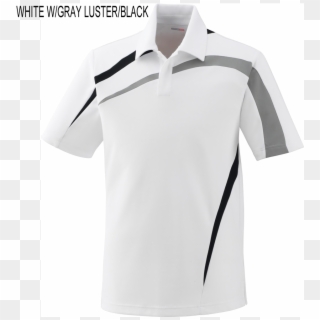 White W/gray Luster/black - Ash Colour T Shirt With Collar Clipart