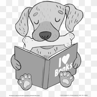 300022 Paws For Books Book Fair Clip Art Dog With Bone - Sketch - Png Download